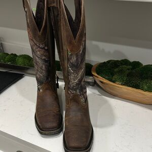 Rocky Brown and Gray Leather Boots